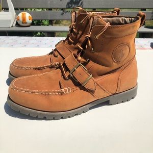 Polo Ralph Lauren Moccasin style boots with strap size 11